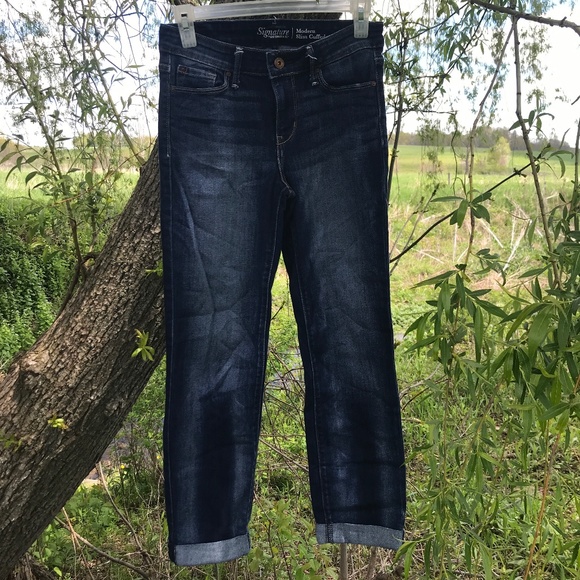 🍂Trendy Modern Slim Rolled Cuff Jeans-NWOT - Picture 1 of 8